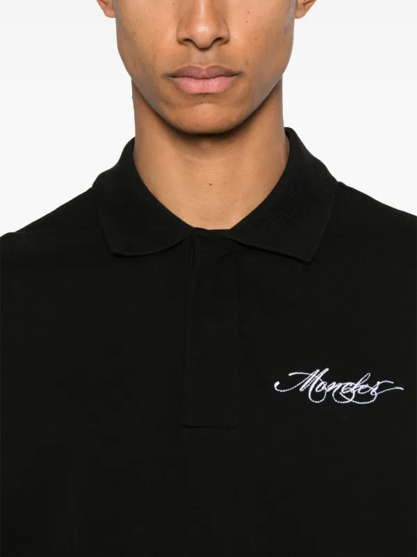 Tシャツ・カットソー MONCLER Logo embroidery polo shirt (K20918A0000589B3G 050) Moncler Polo Shirt Short Sleeve Regular Color Logo