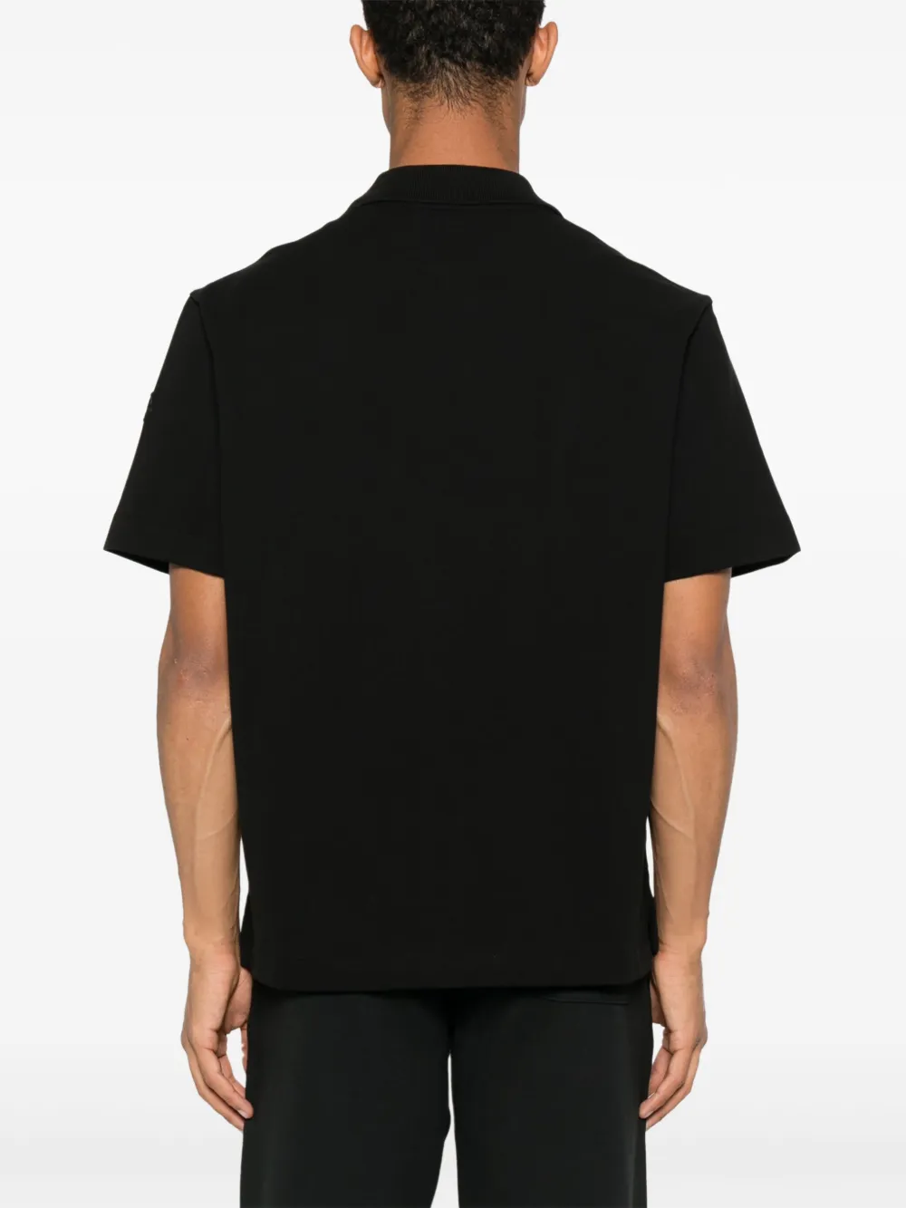 Moncler Poloshirt met geborduurd logo Grijs