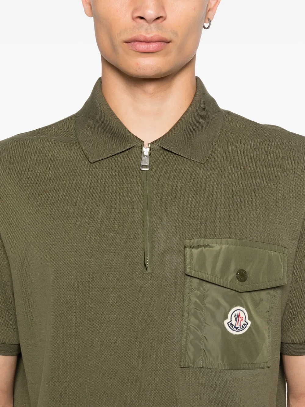Moncler Piqué poloshirt Groen
