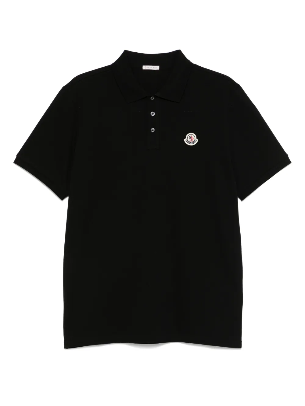 Moncler playera tipo polo con aplique del logo | negro | Image 1
