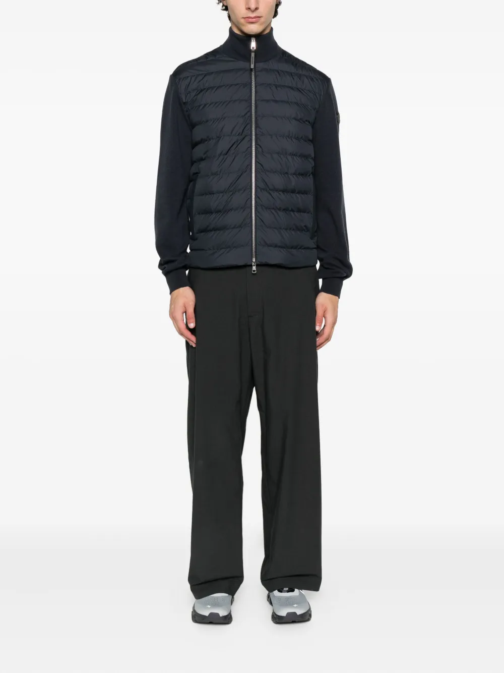 Moncler quilted wool-sleeve cardigan | Down Jackets | Image 2