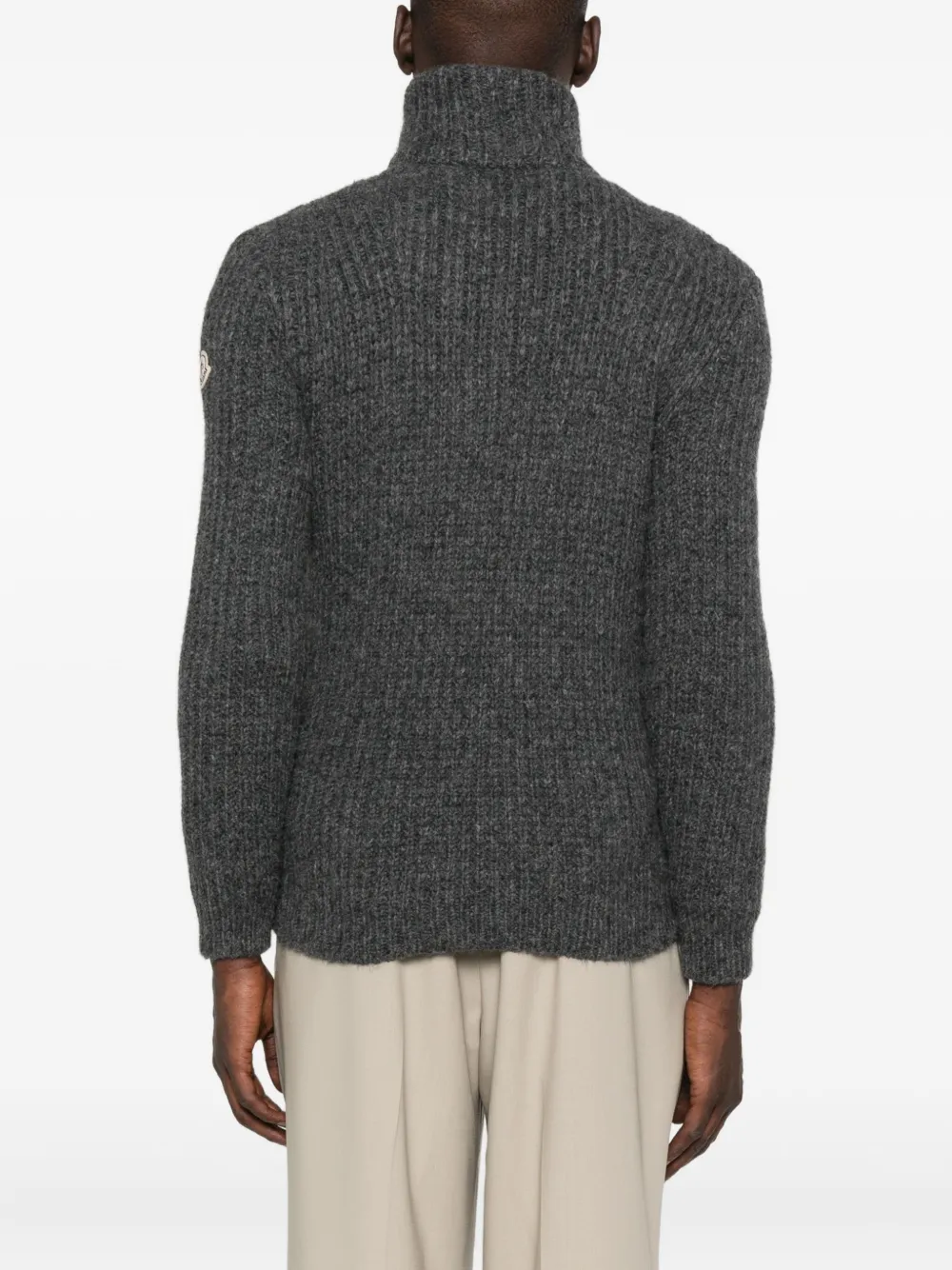 Moncler Geribbeld vest met rits Grijs