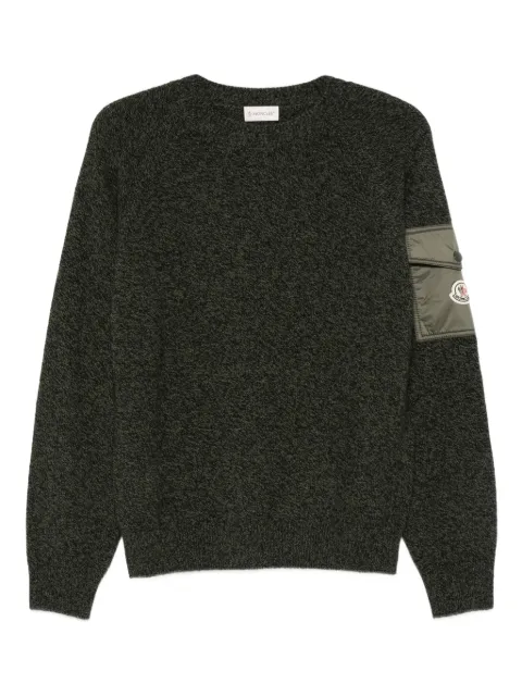 Moncler crew neck patch pocket sweater