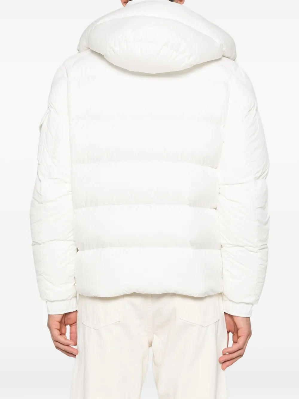 Moncler Maya 70 Hooded Down Jacket In White