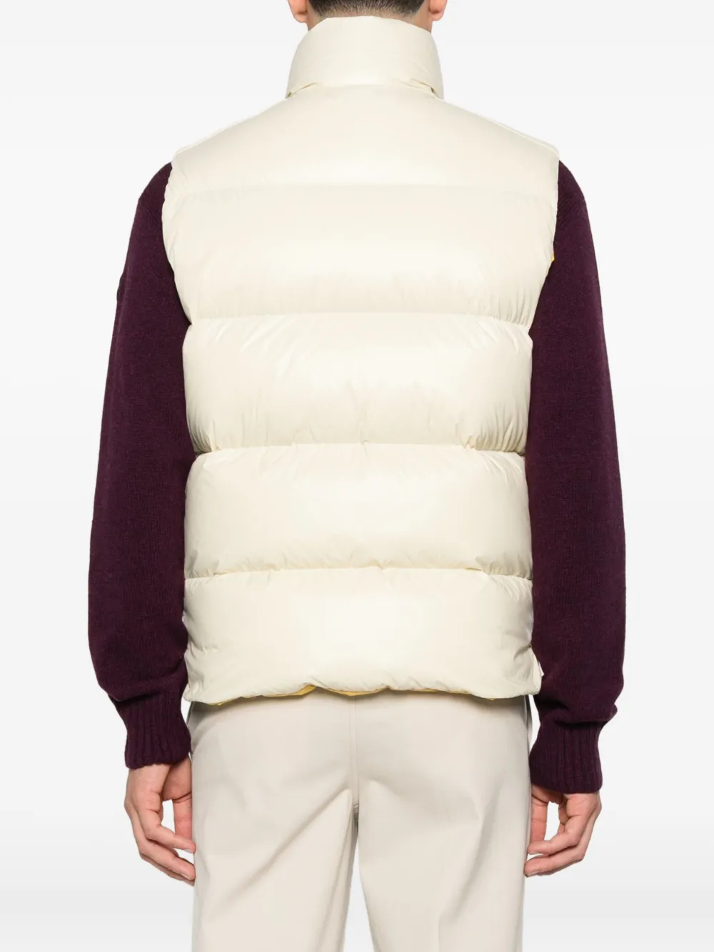 Moncler Lipsi bodywarmer met logo Geel
