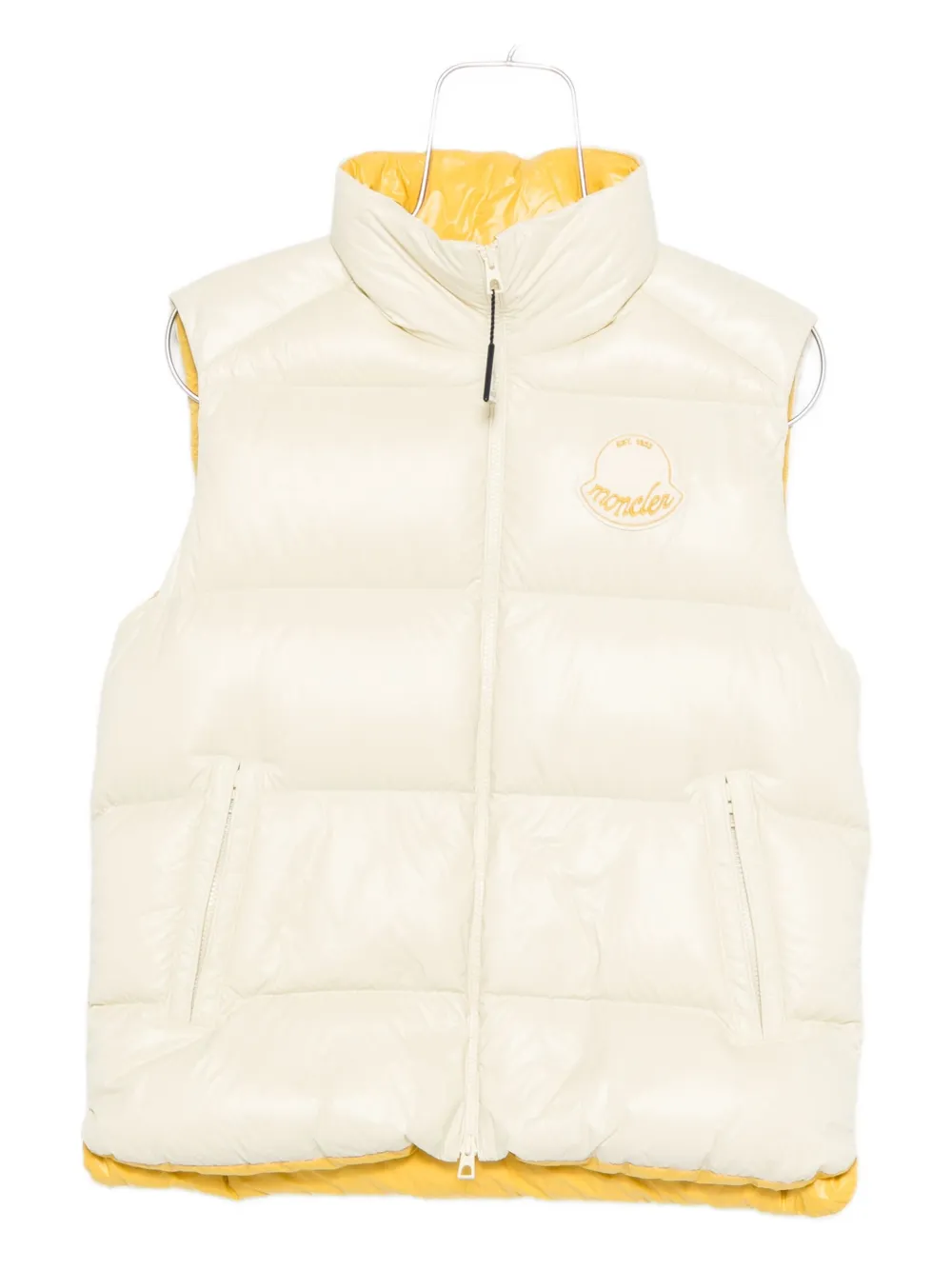 Moncler Lipsi quilted logo vest - Giallo