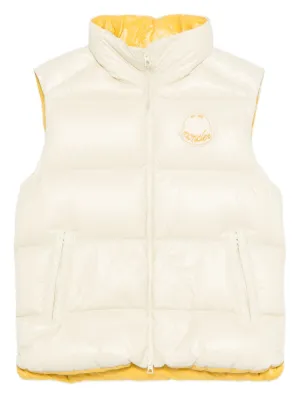 Moncler☆関税込☆Vigny キルティング リネン ベスト MONCLER 2025春夏 リネン素材 ロゴ付きキルティングベスト VIGNY