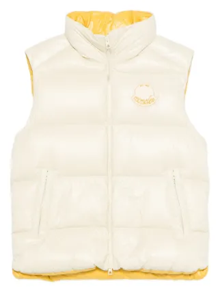 Moncler Lipsi Quilted Logo Vest | Yellow | FARFETCH AO
