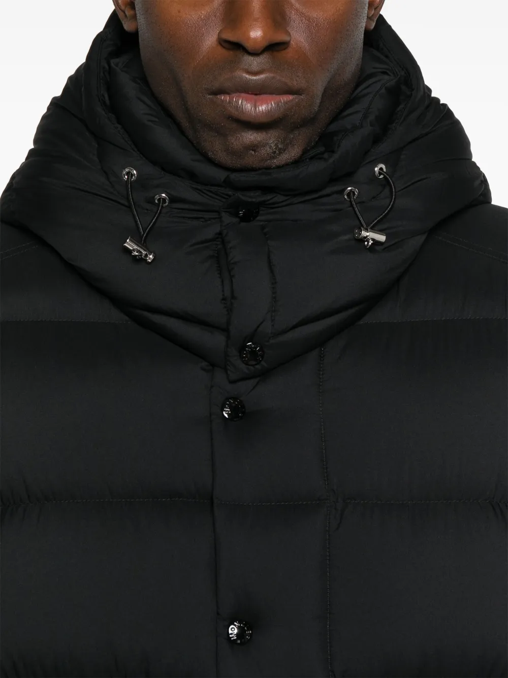 Moncler Gevoerd jack met capuchon Zwart