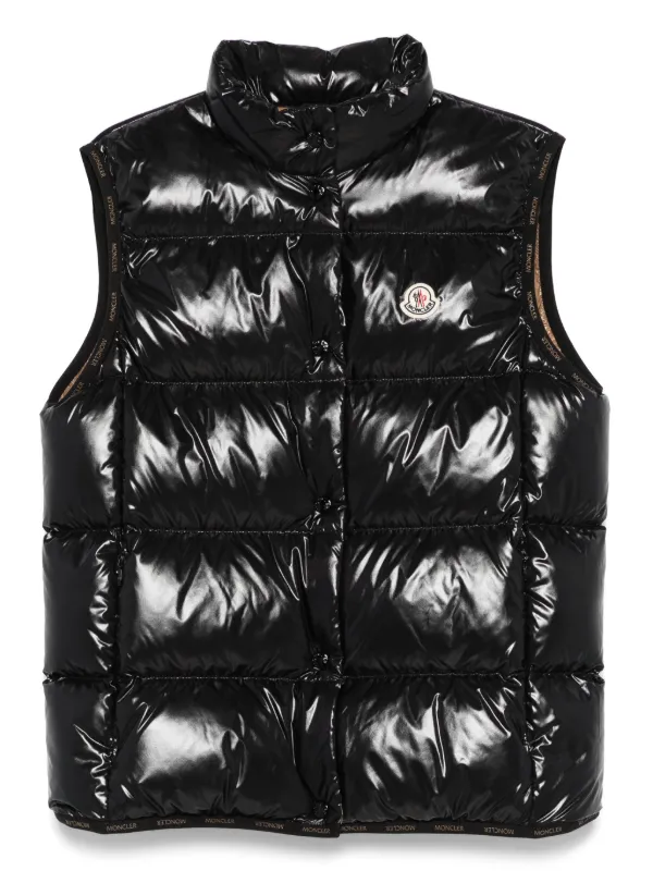 Moncler Colete Badia Matelassê | Preto | FARFETCH BR
