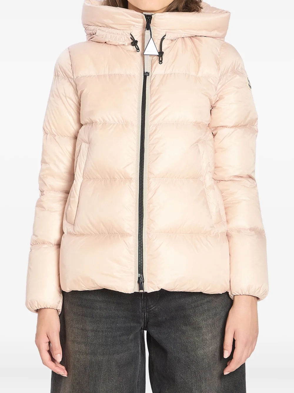 Moncler Serittes donsjack met capuchon Roze