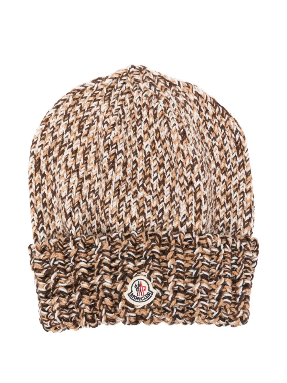 Moncler Wool Beanie In Brown