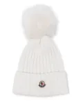 Moncler ribbed pom-pom beanie - Neutrals