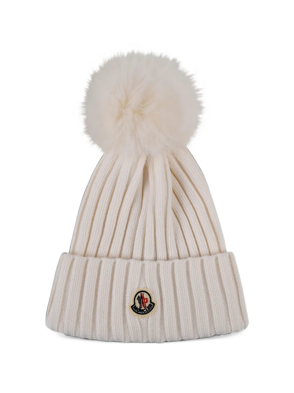 Moncler Muts met pompon Beige