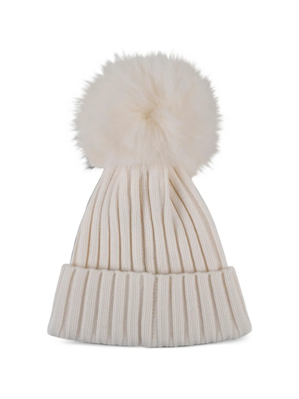 Moncler Muts met pompon Beige