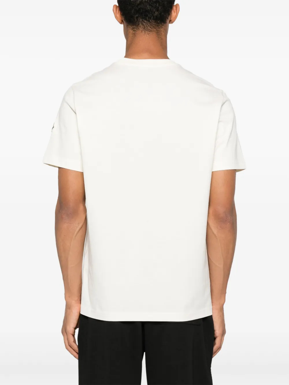 Moncler T-shirt met geborduurd logo Beige