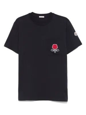 Moncler logo-print T-shirt | Black | FARFETCH SG