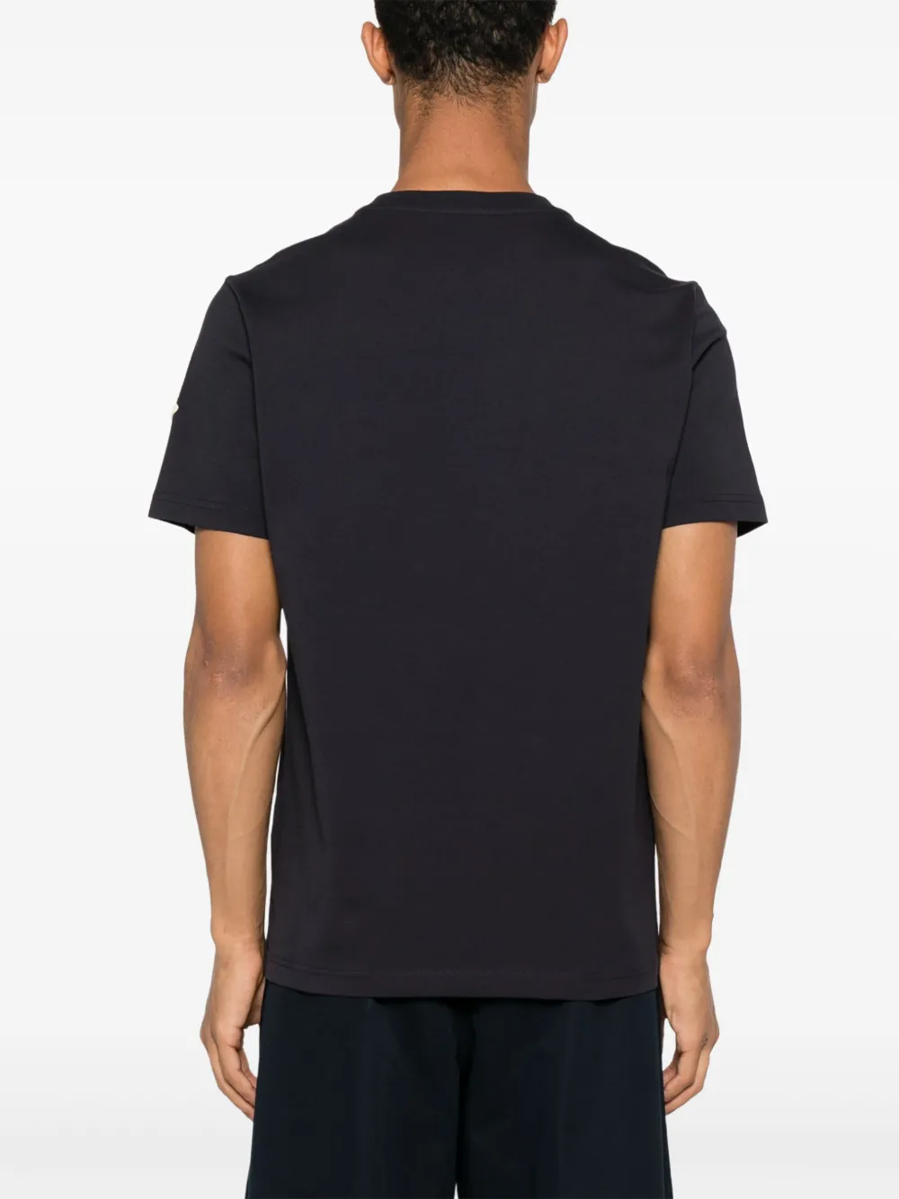 Moncler T-shirt met geborduurd logo Blauw