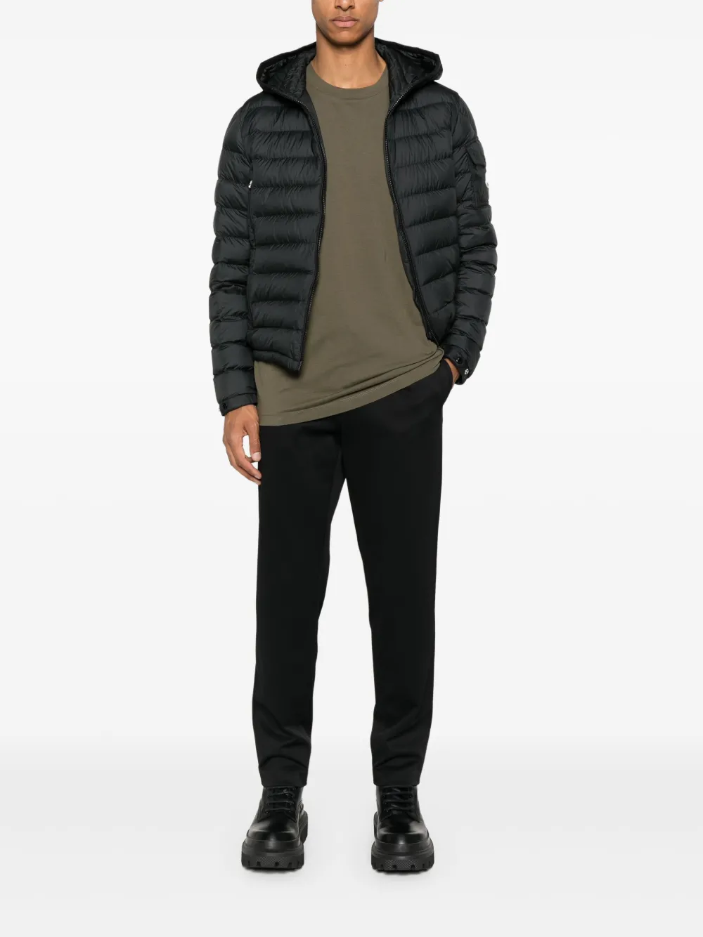 Moncler T-shirt met logo-applicatie - Zwart