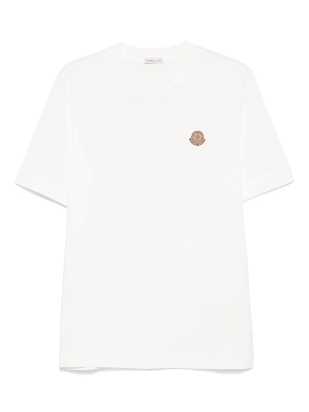 Moncler T-shirt met logopatch Beige