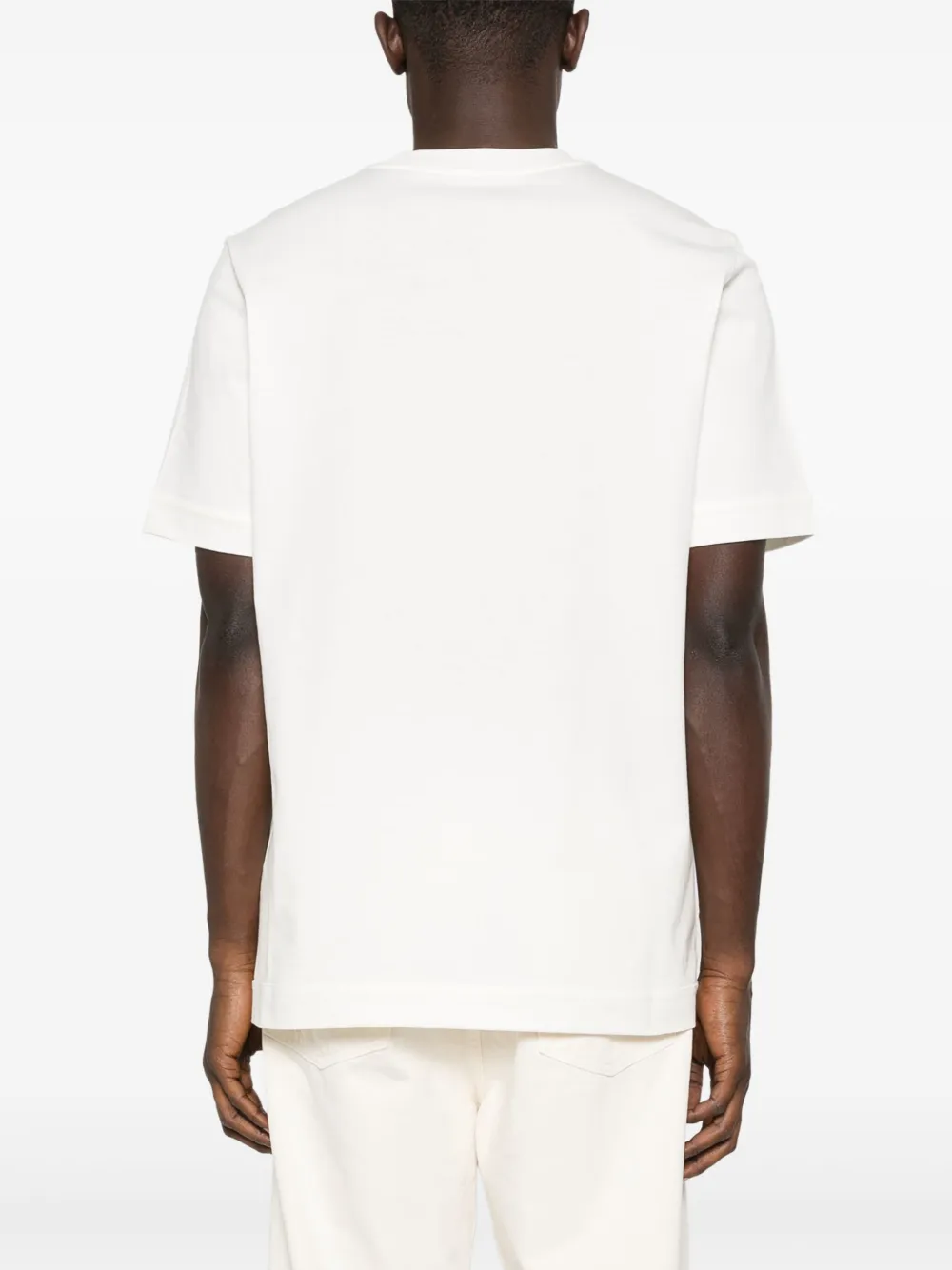 Moncler T-shirt met logopatch Beige