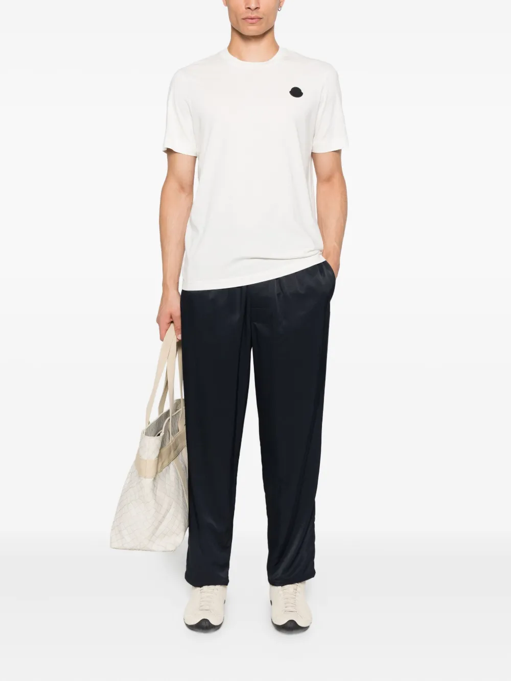 Moncler logo-patch T-shirt - Wit