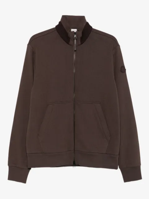 Moncler zip-up ribbed-collar cardigan