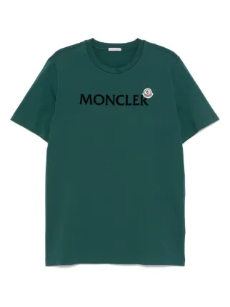 【まめちゃん様用】MONCLER ダークグリーン ロゴTシャツ Moncler logo-print T-shirt | Green | FARFETCH