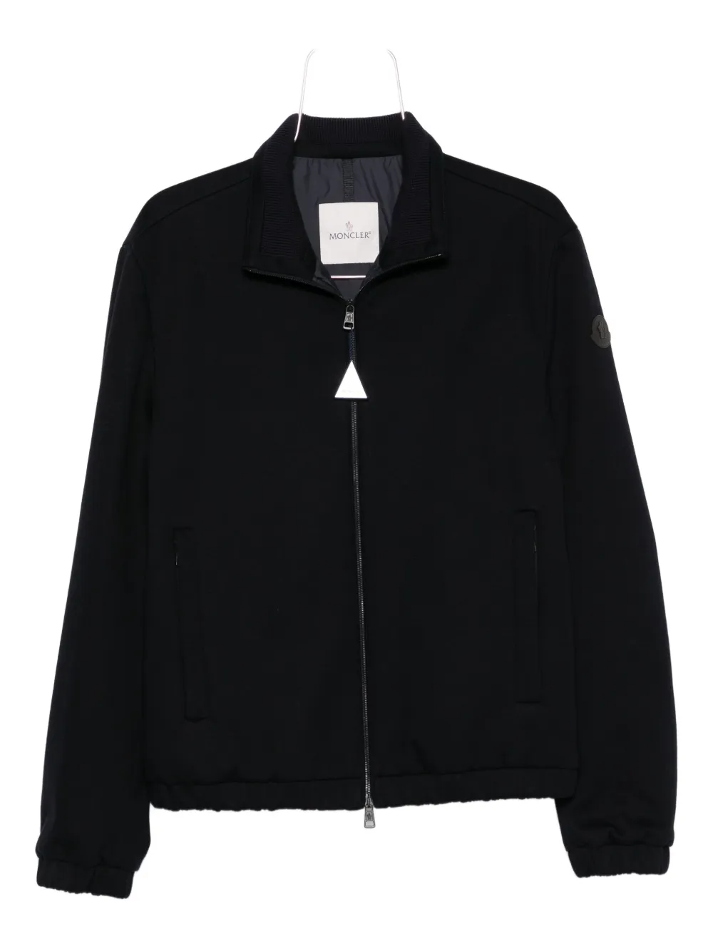 Moncler zip-fastening ribbed-cuff jacket - Blu
