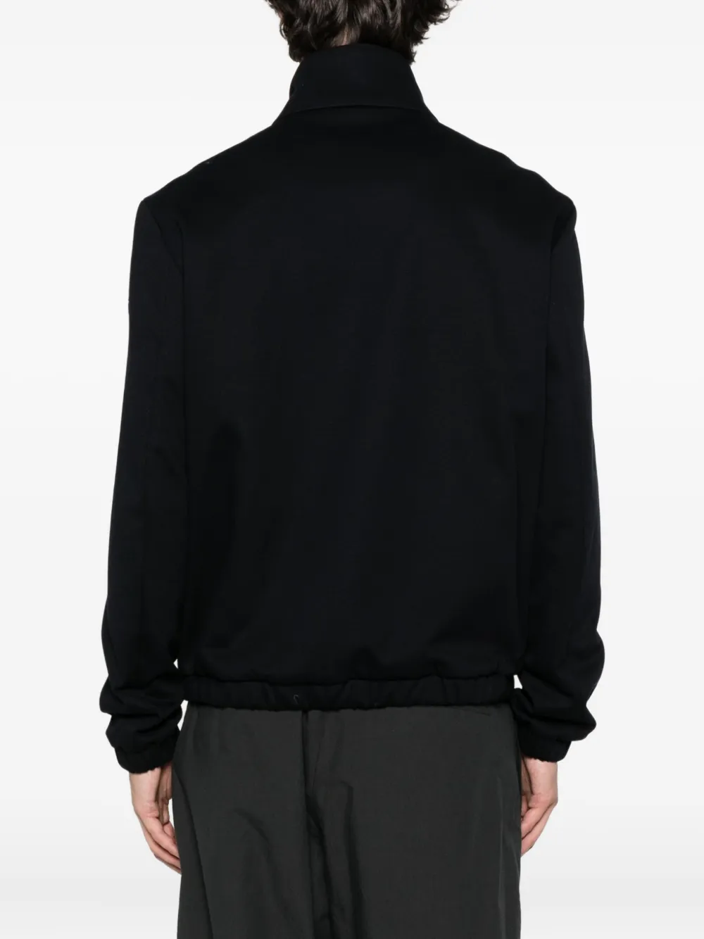 Moncler zip-fastening ribbed-cuff jacket Blauw