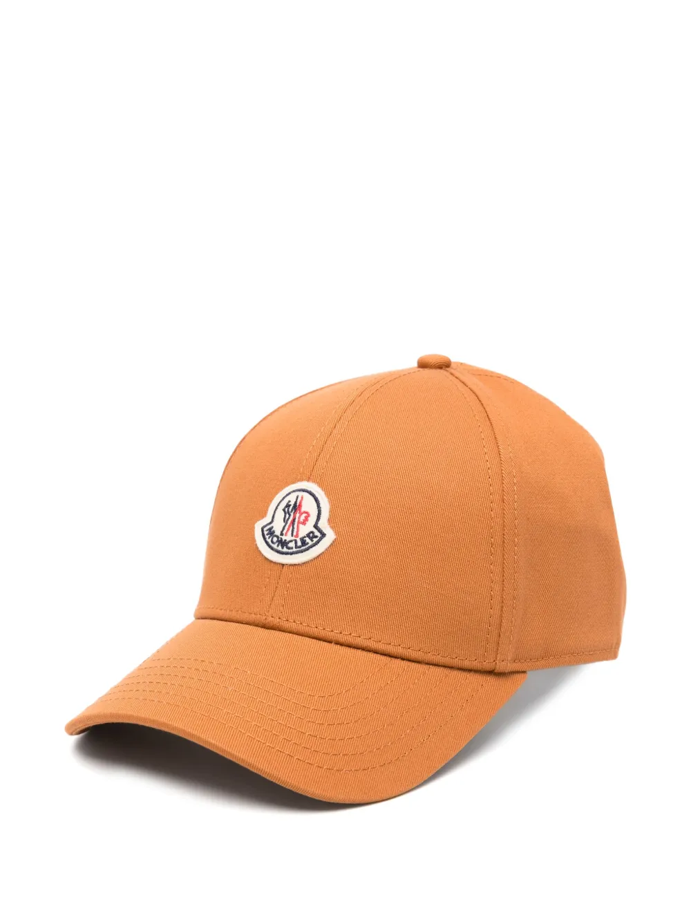 Moncler logo-patch cotton cap | Brown | Image 1