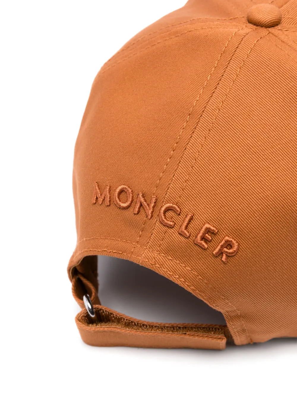 Moncler Katoenen pet met logopatch - Bruin