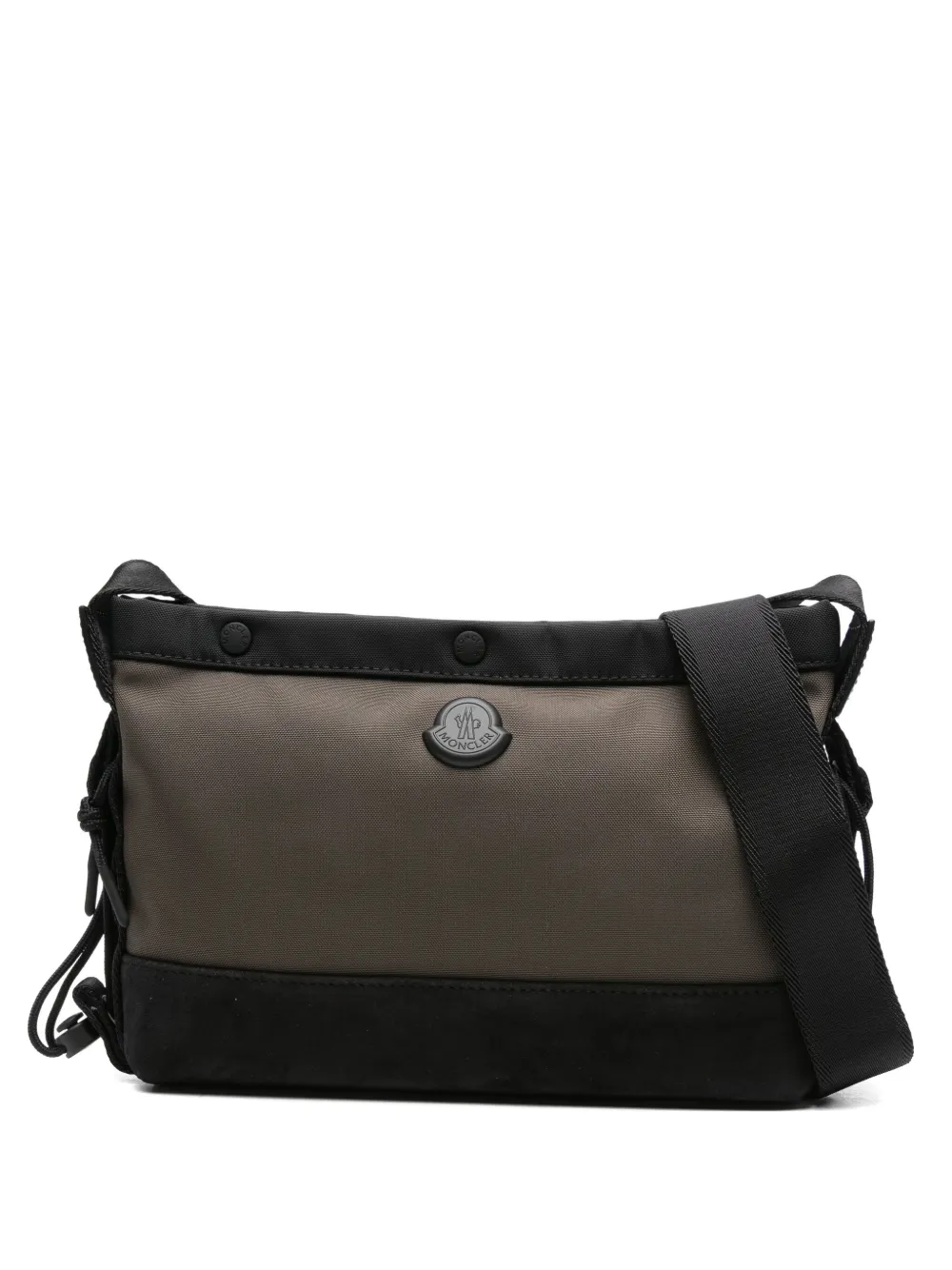 logo-plaque messenger bag