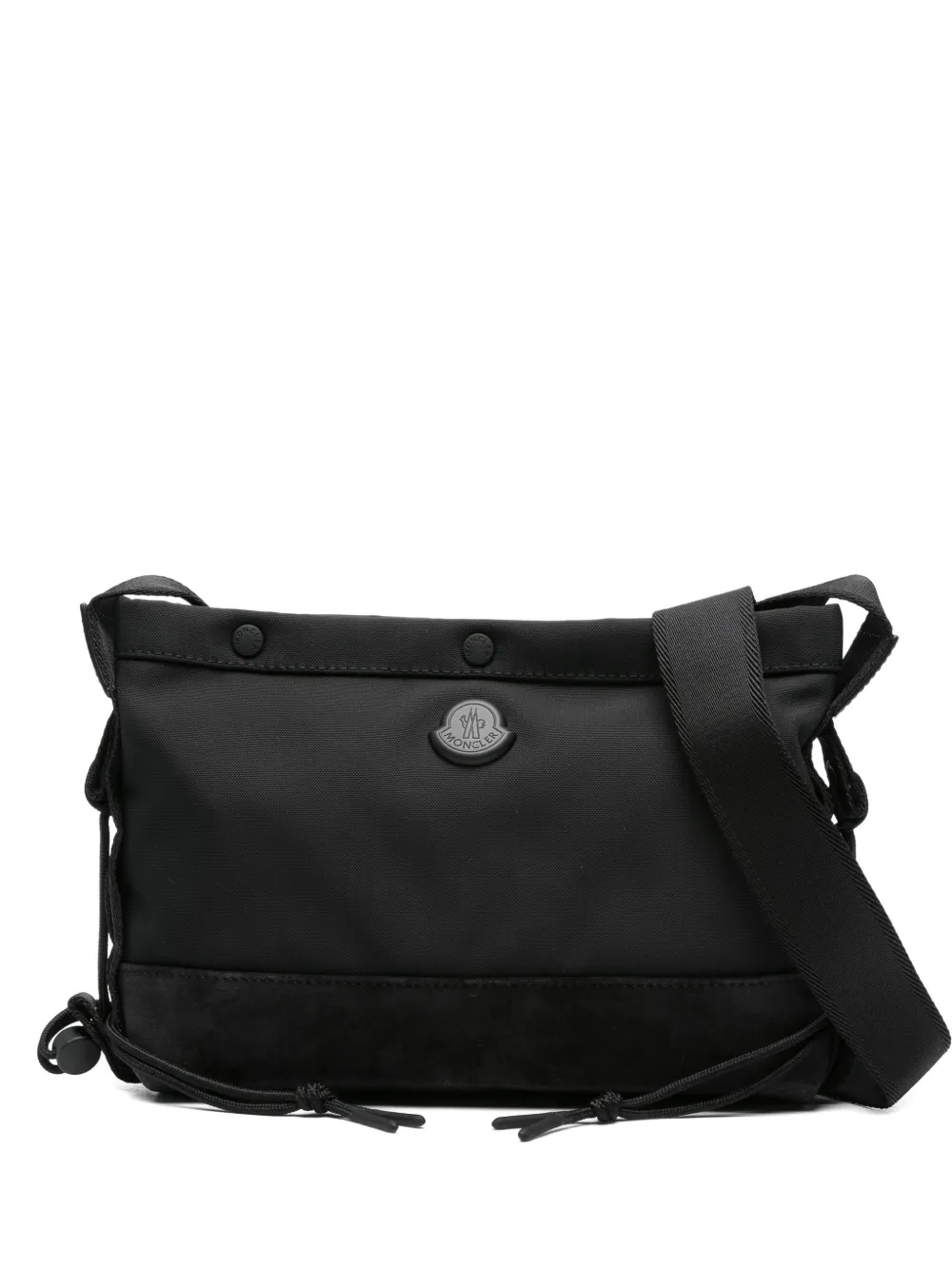 logo-plaque messenger bag