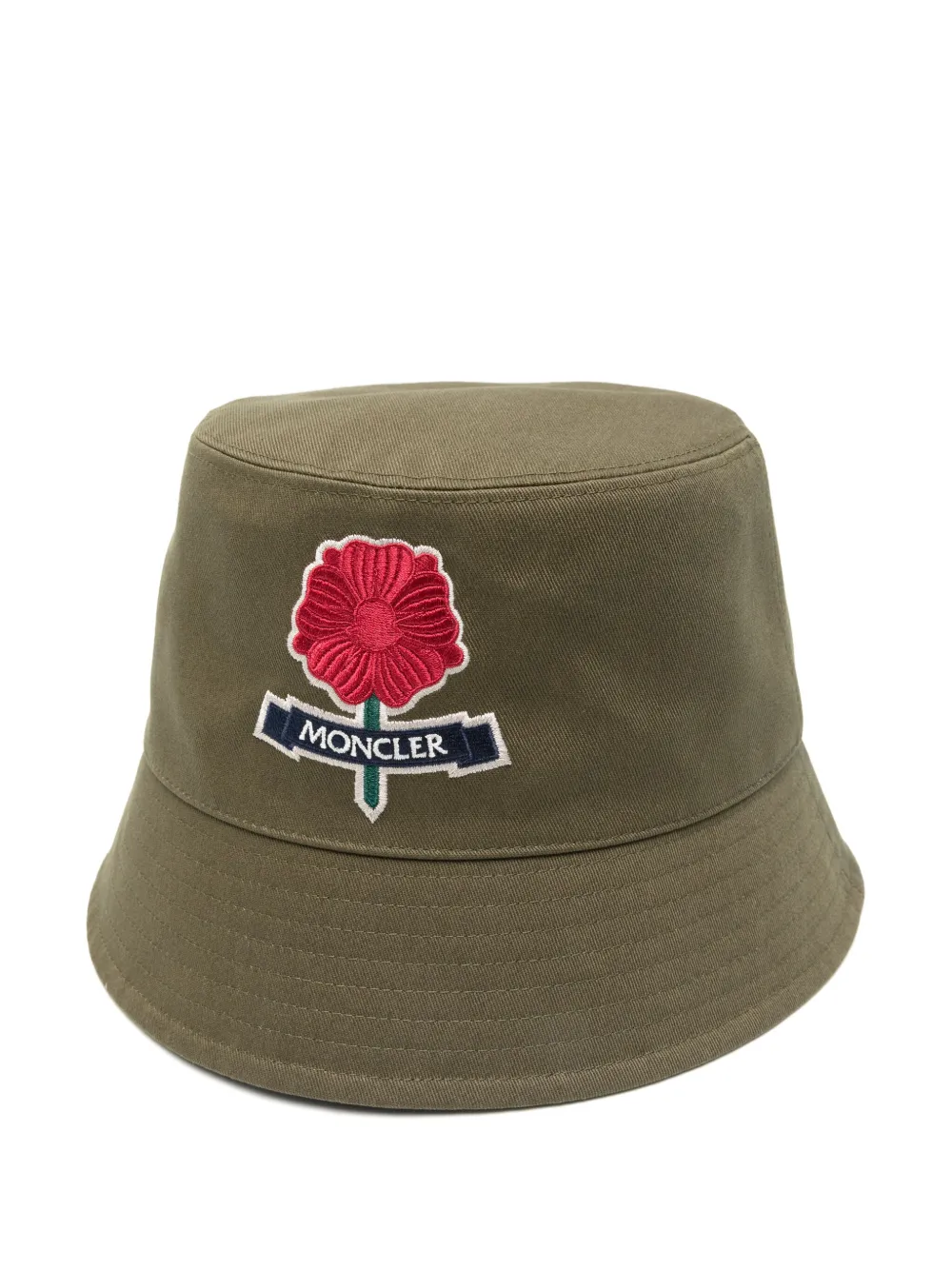 Moncler logo-appliqué bucket hat - グリーン Moncler logo-appliqué bucket hat - グリーン
