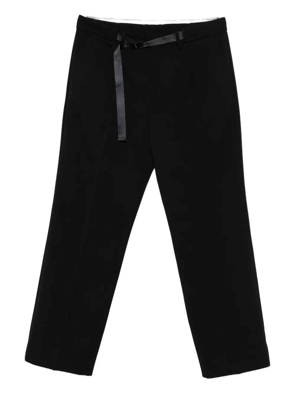 Moncler belted straight-leg trousers - Nero