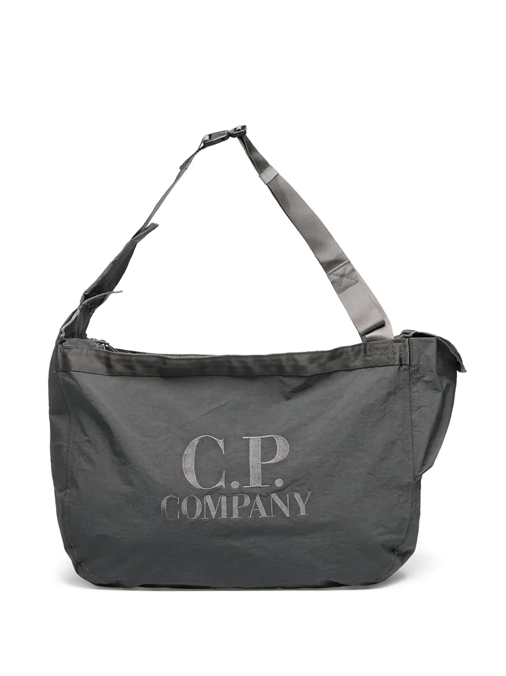 C.P. Company logo-print messenger bag | Grey | Image 1