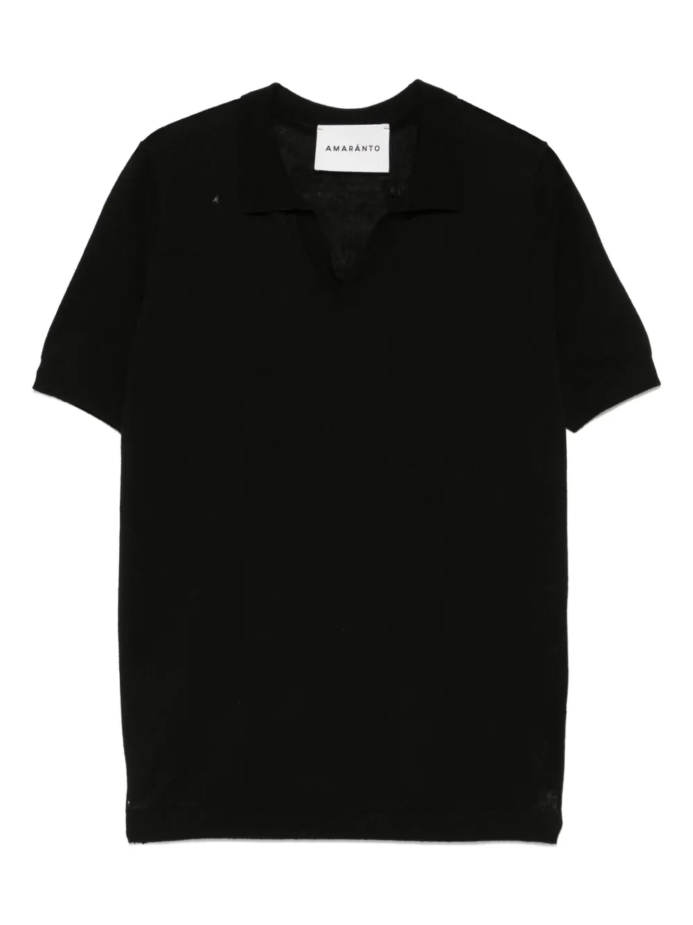 AMARANTO LINEN-BLEND POLO SHIRT