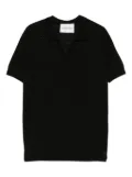 AMARÁNTO linen-blend polo shirt - Black