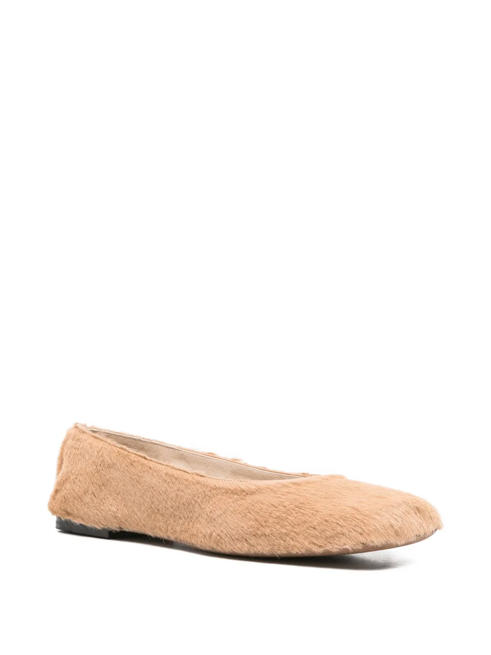 The Row leather ballet flats Beige