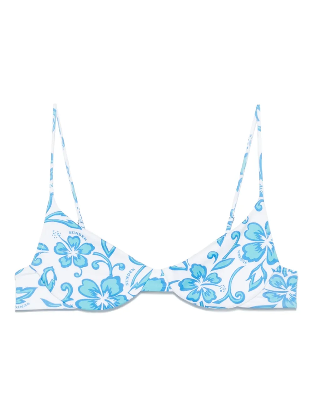 Sundek floral-print bikini top - ホワイト Sundek floral-print bikini top - ホワイト