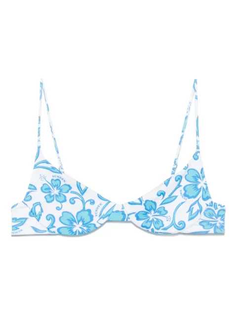 Sundek floral-print bikini top