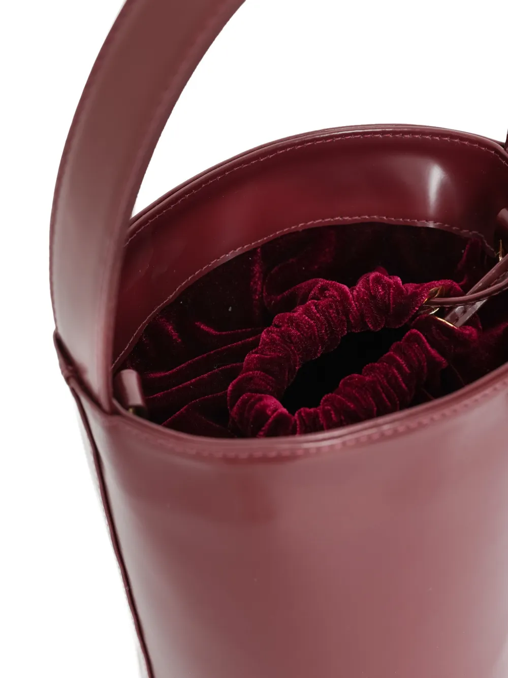 Sarah Chofakian Leren bucket-tas Rood