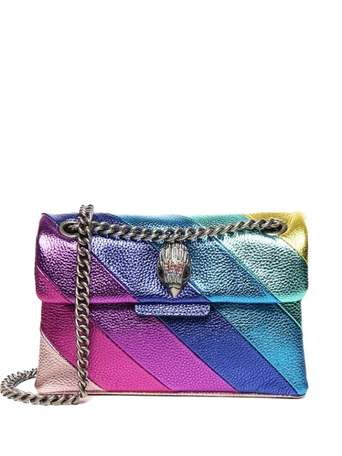 KG Kurt Geiger Mini Kensington rainbow striped chain cross body bag
