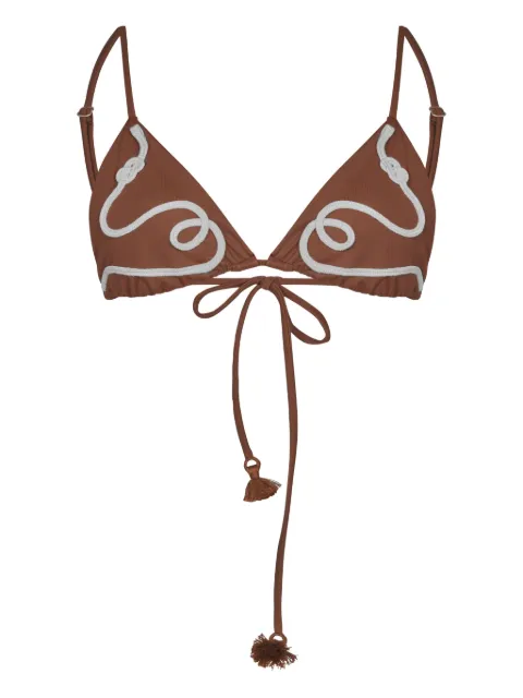 Johanna Ortiz rope-embroidered bikini top