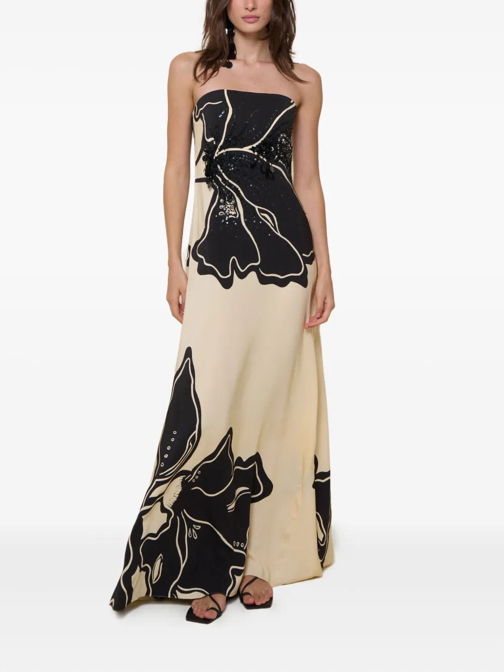 Johanna Ortiz Simbologia Floral jurk - Beige