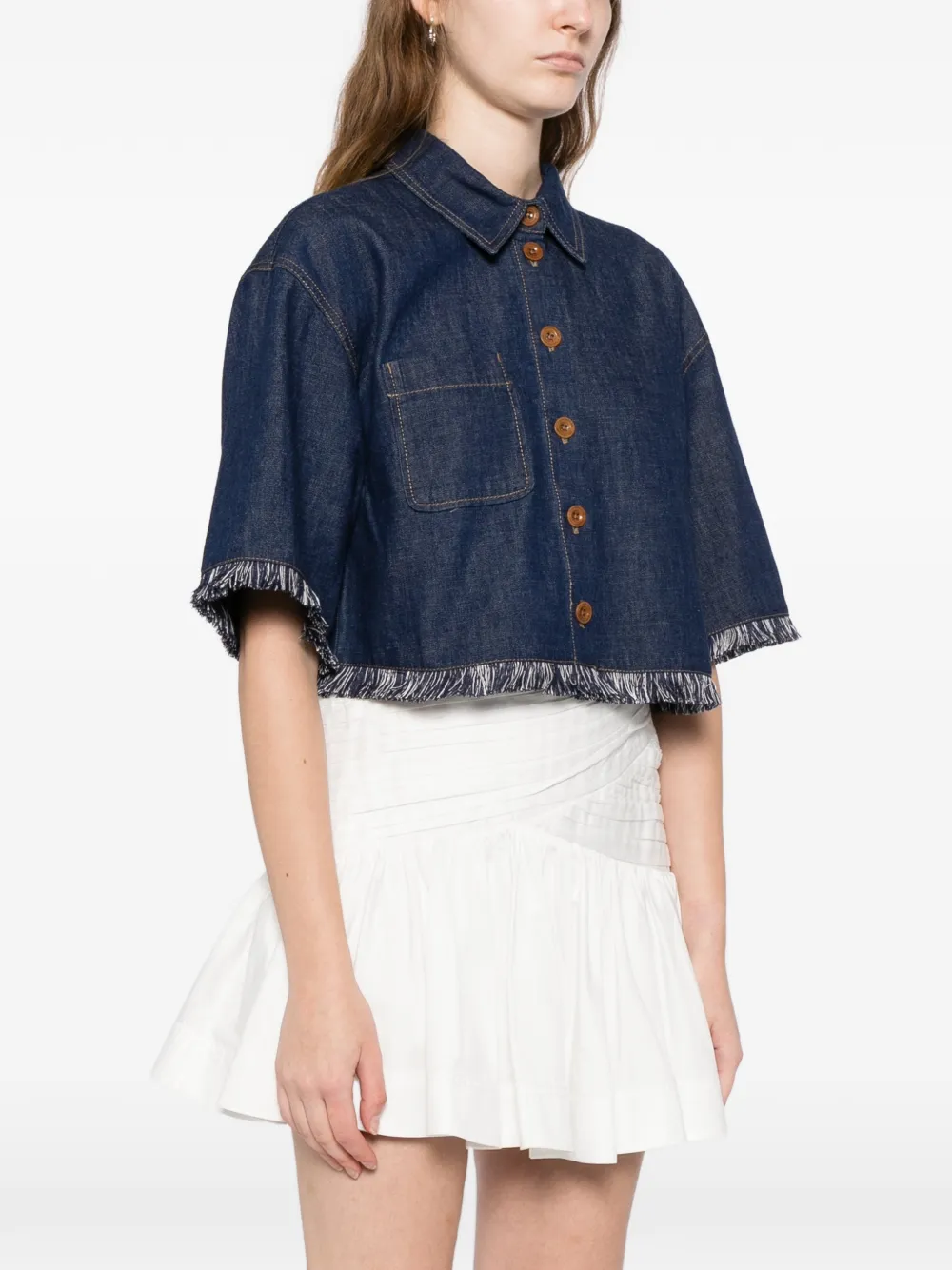 Zimmermann Denim Shirt Rhiannon In Blue