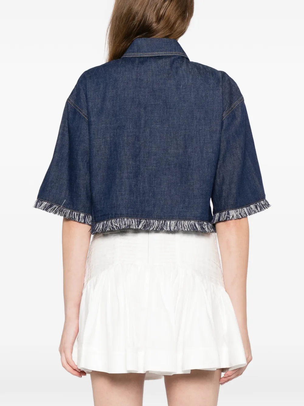 ZIMMERMANN Rhiannon denim blouse Blauw
