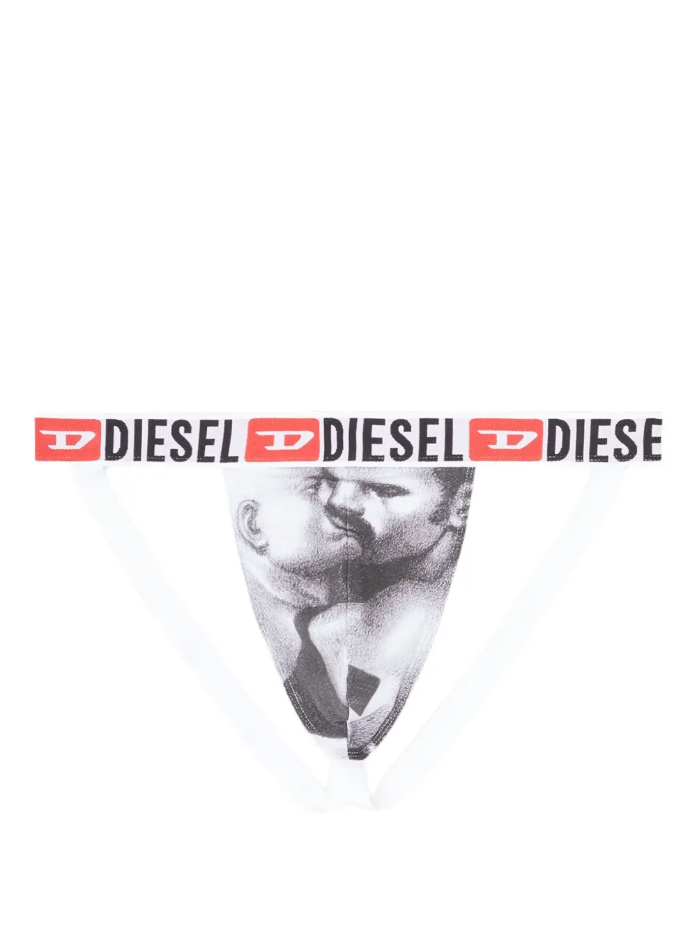 Diesel x Tom of Finland Foundation slip met logoprint Wit