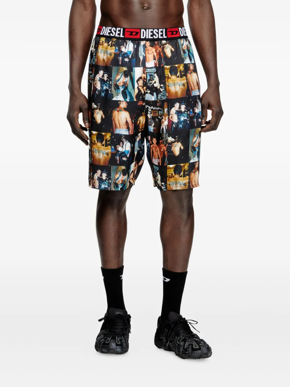 Diesel x Tom of Finland Foundation shorts met grafische print Zwart